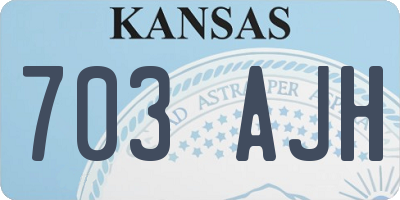 KS license plate 703AJH