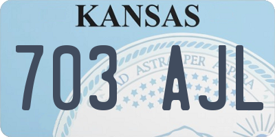 KS license plate 703AJL
