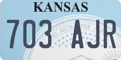 KS license plate 703AJR