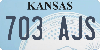 KS license plate 703AJS