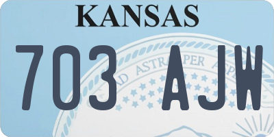 KS license plate 703AJW