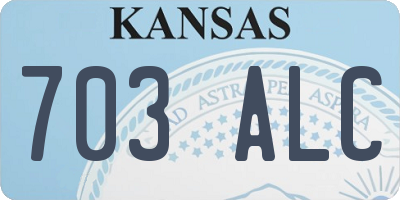 KS license plate 703ALC