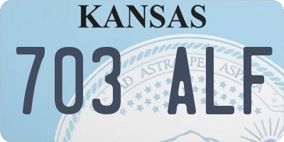 KS license plate 703ALF