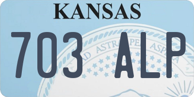KS license plate 703ALP