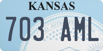 KS license plate 703AML