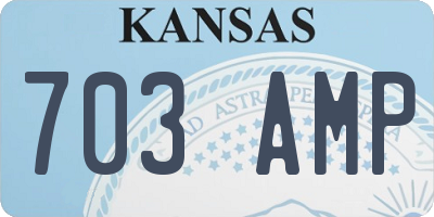 KS license plate 703AMP