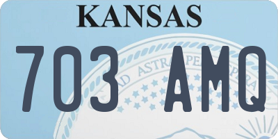 KS license plate 703AMQ