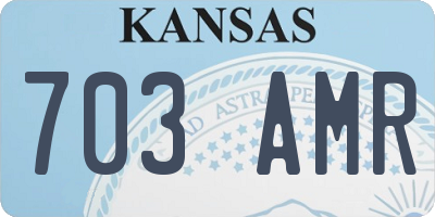 KS license plate 703AMR