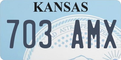 KS license plate 703AMX