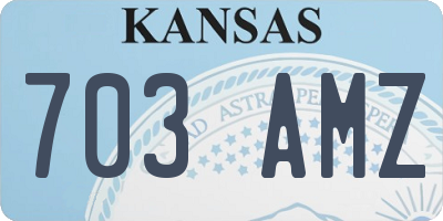 KS license plate 703AMZ