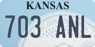 KS license plate 703ANL