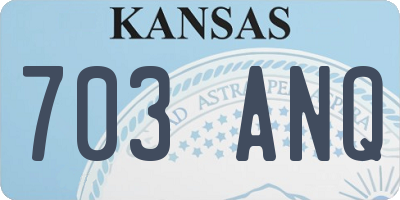 KS license plate 703ANQ