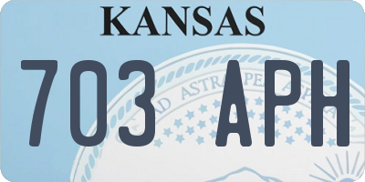 KS license plate 703APH