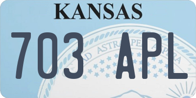 KS license plate 703APL