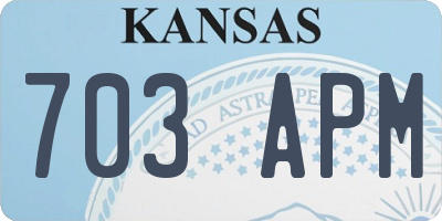 KS license plate 703APM