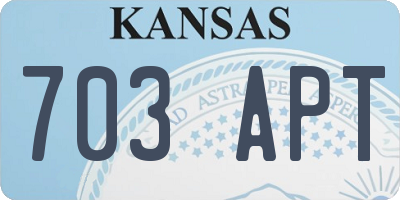 KS license plate 703APT