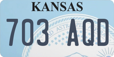 KS license plate 703AQD