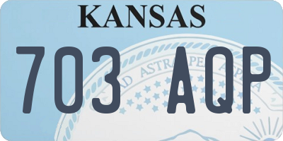 KS license plate 703AQP
