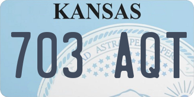 KS license plate 703AQT