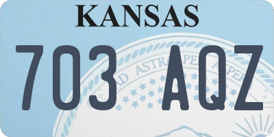 KS license plate 703AQZ