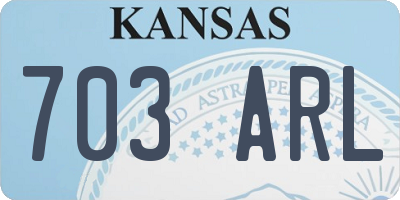 KS license plate 703ARL