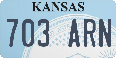 KS license plate 703ARN