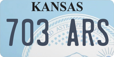 KS license plate 703ARS