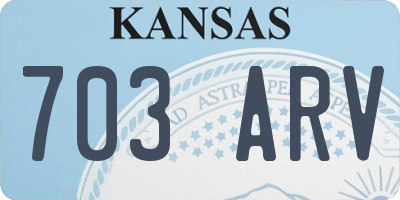 KS license plate 703ARV