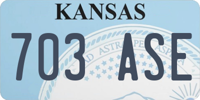KS license plate 703ASE
