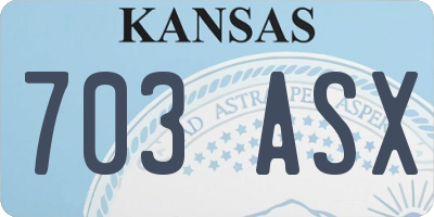 KS license plate 703ASX