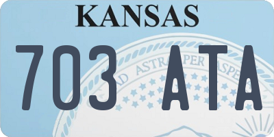 KS license plate 703ATA