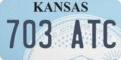 KS license plate 703ATC