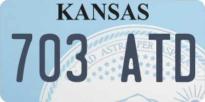 KS license plate 703ATD