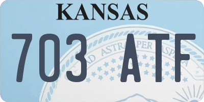 KS license plate 703ATF