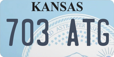 KS license plate 703ATG