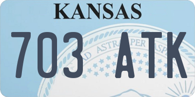 KS license plate 703ATK