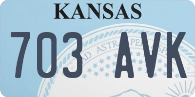 KS license plate 703AVK