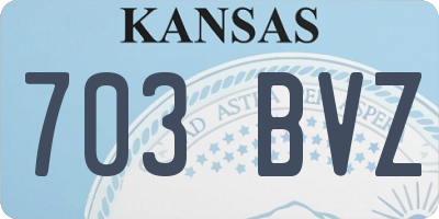KS license plate 703BVZ