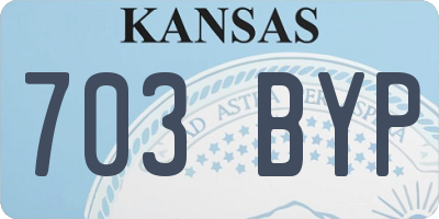 KS license plate 703BYP
