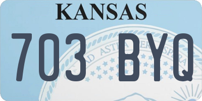 KS license plate 703BYQ