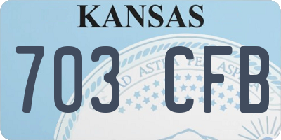 KS license plate 703CFB