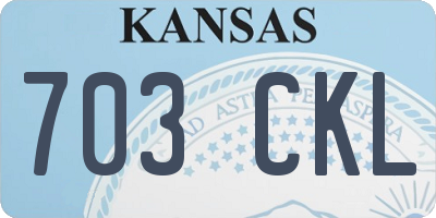 KS license plate 703CKL
