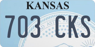 KS license plate 703CKS