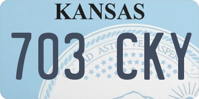 KS license plate 703CKY