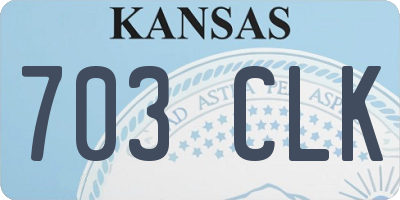 KS license plate 703CLK