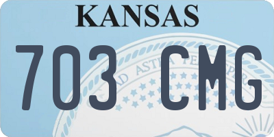 KS license plate 703CMG