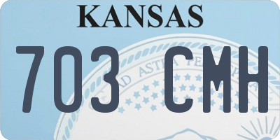 KS license plate 703CMH