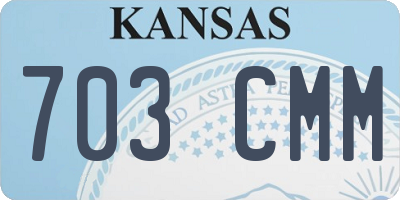 KS license plate 703CMM