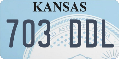 KS license plate 703DDL