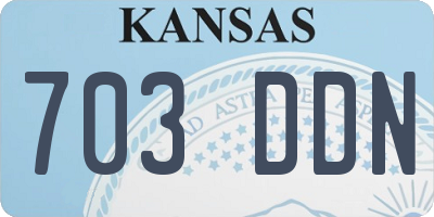 KS license plate 703DDN